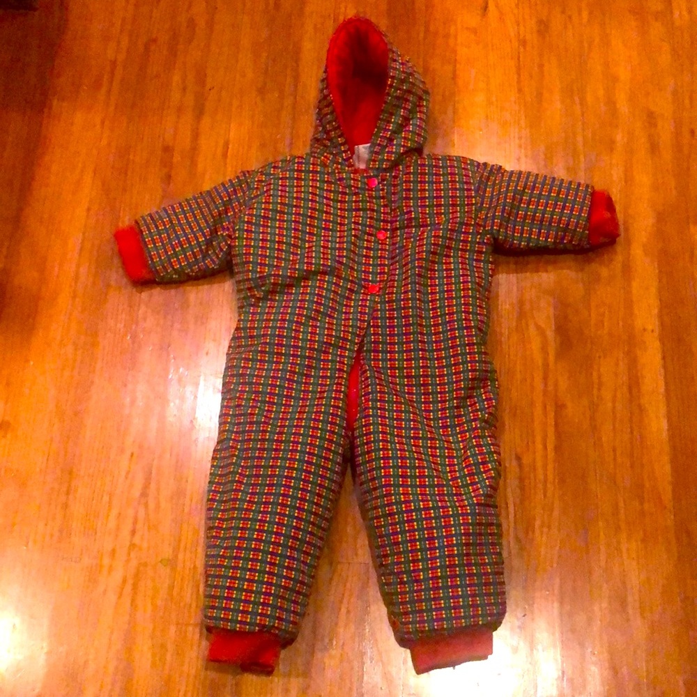 Vintage Hanna Andersson Plaid Snowsuit